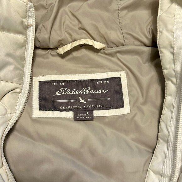 EDDIE BAUER DOWN PUFFER VEST WITH FUR-TRIMMED HOOD - Picture 6 of 8